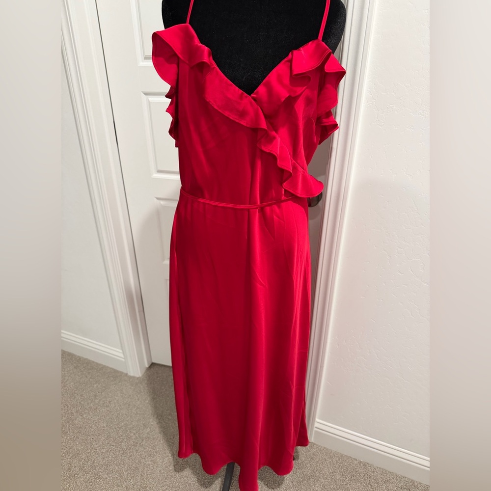 Target Vibrant Red Maxi Dress with Ruffles